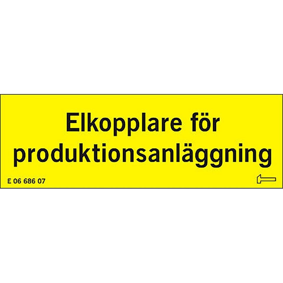 Hammarprodukter Skylt elkopplare AL-plåt