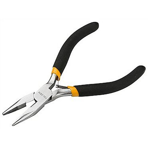 Mini long nose pliers115mm,4.5″Forged steel  Nickel finish