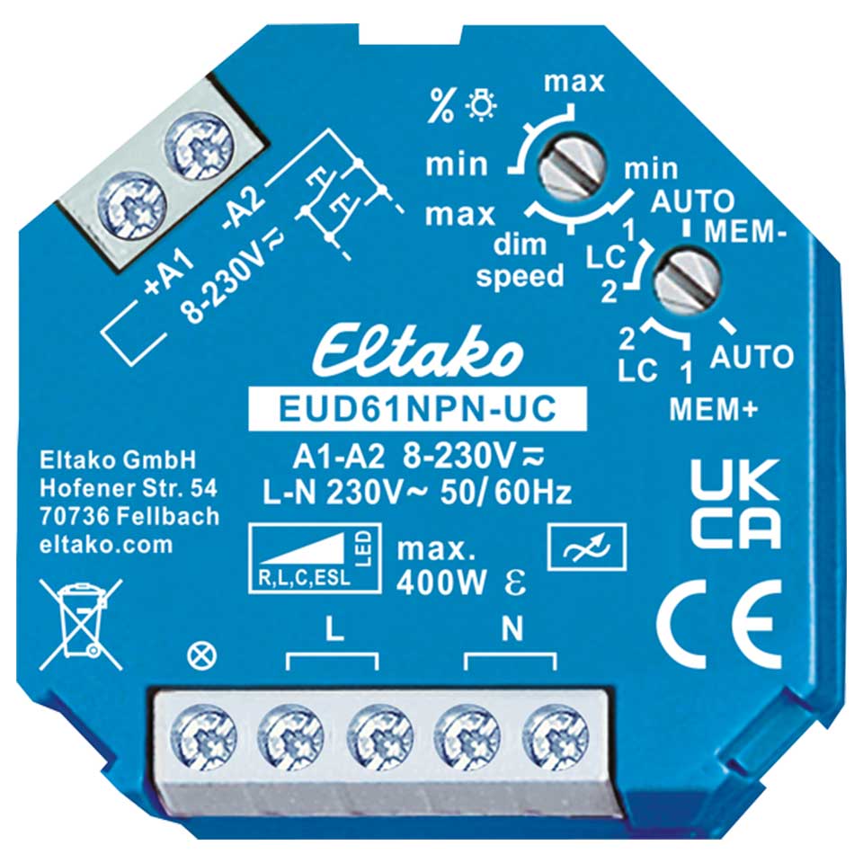 Eltako dosdimmer UNI EUD61NPN-UC 0-400W