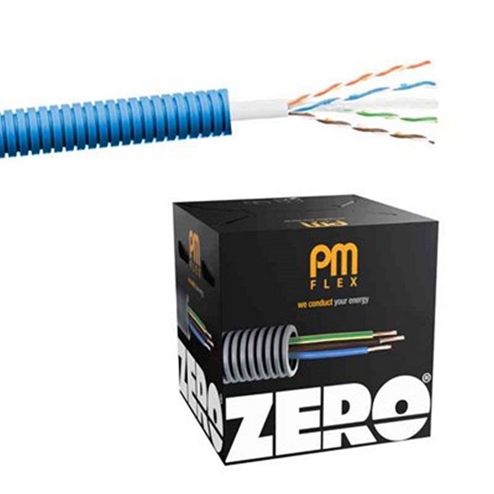 PM Flex Zero Box 16/1xUTP Cat6 Blå 100m