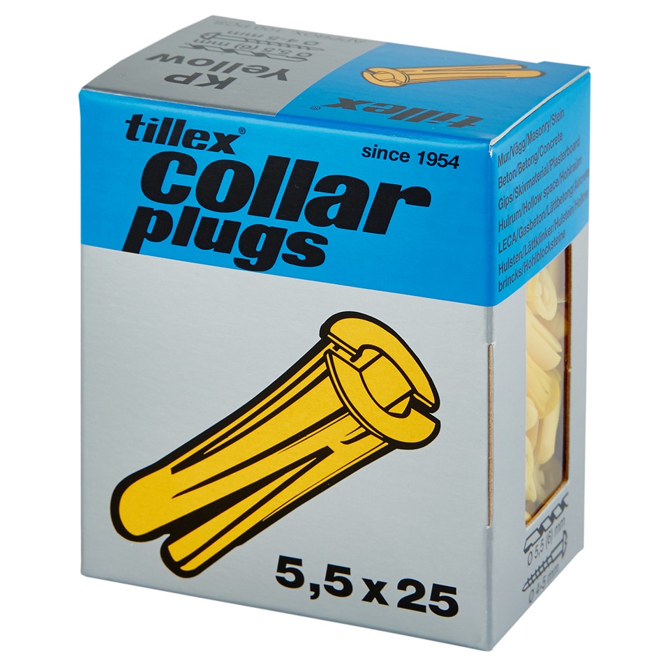 Tillex Plugg Gul 5,5x25mm 100-pack