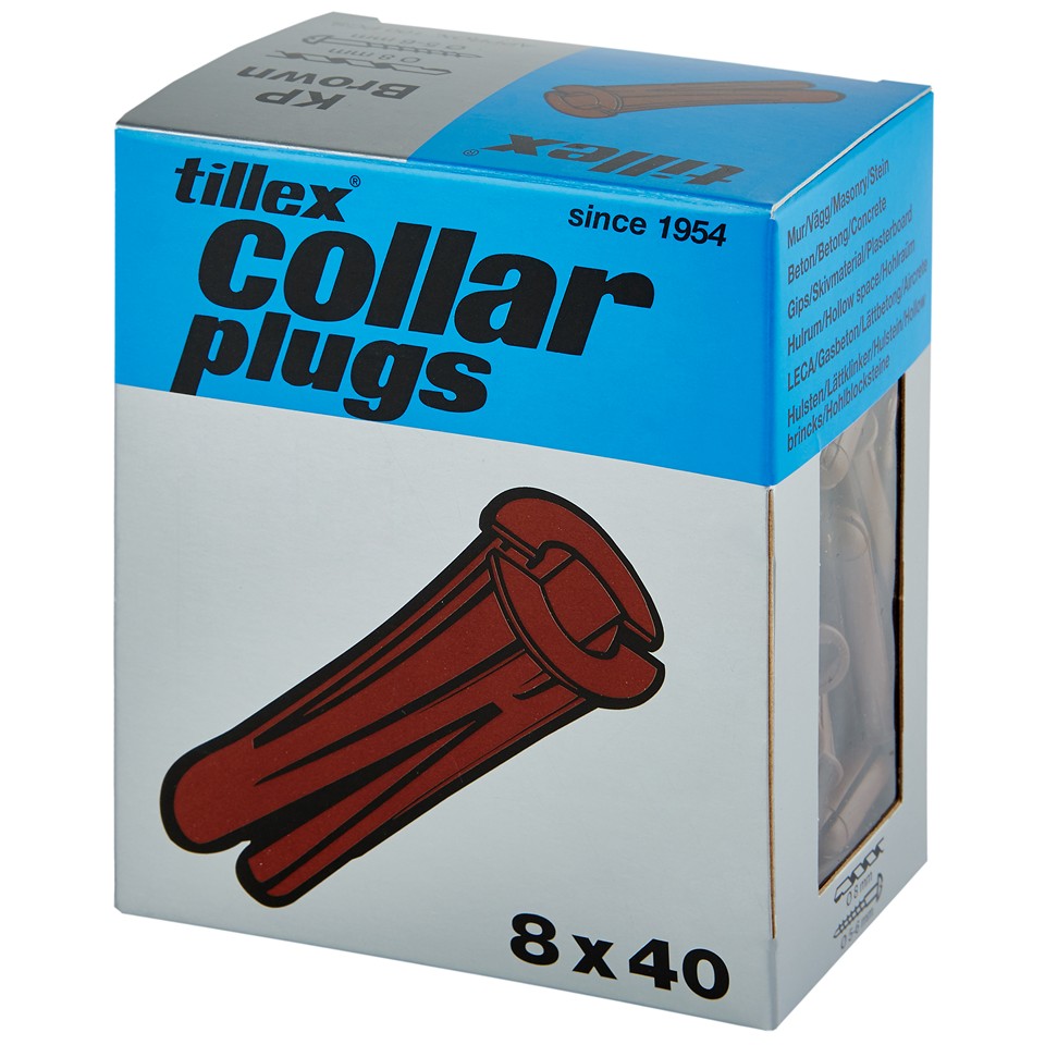 Tillex Plugg Brun 8,0x40mm 100-pack