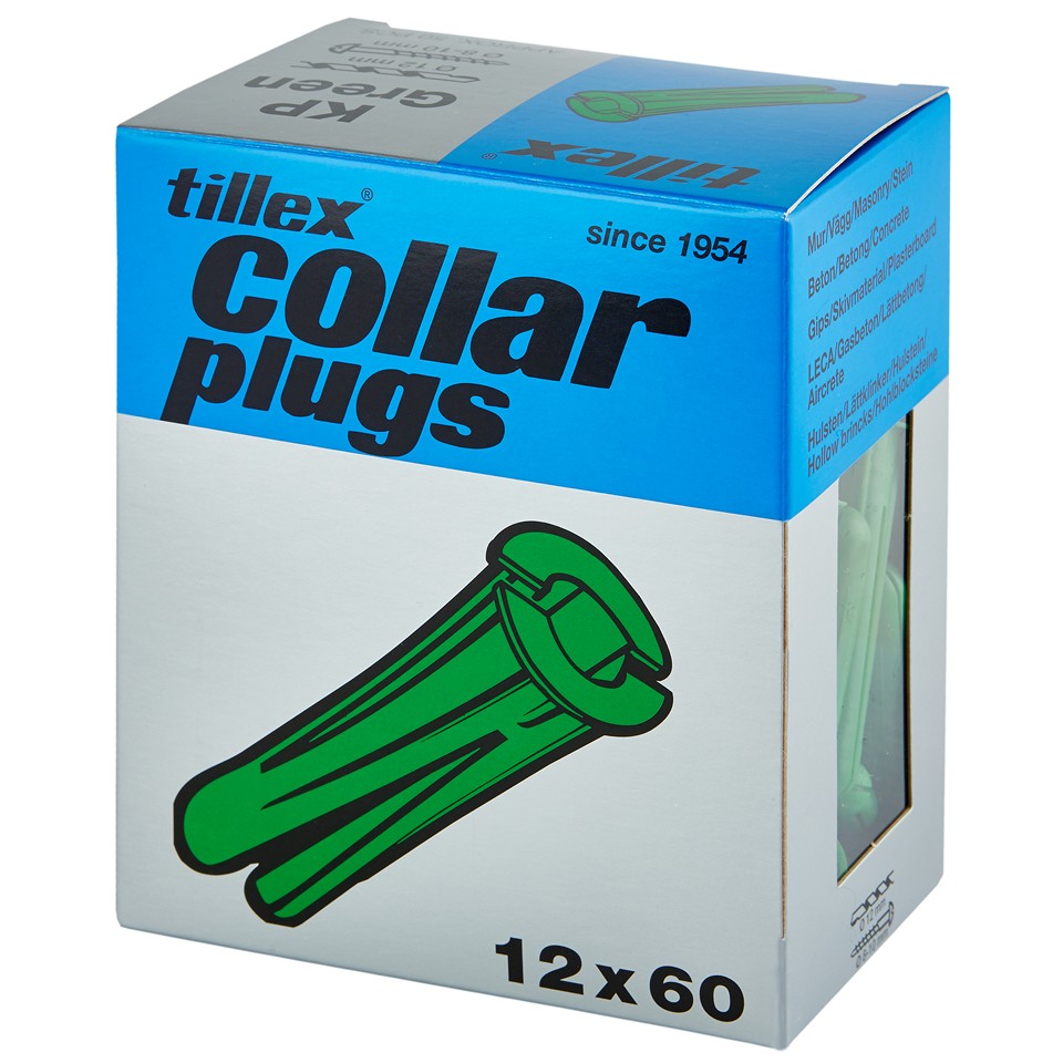 Tillex Plugg Grön 12x60mm 50-pack