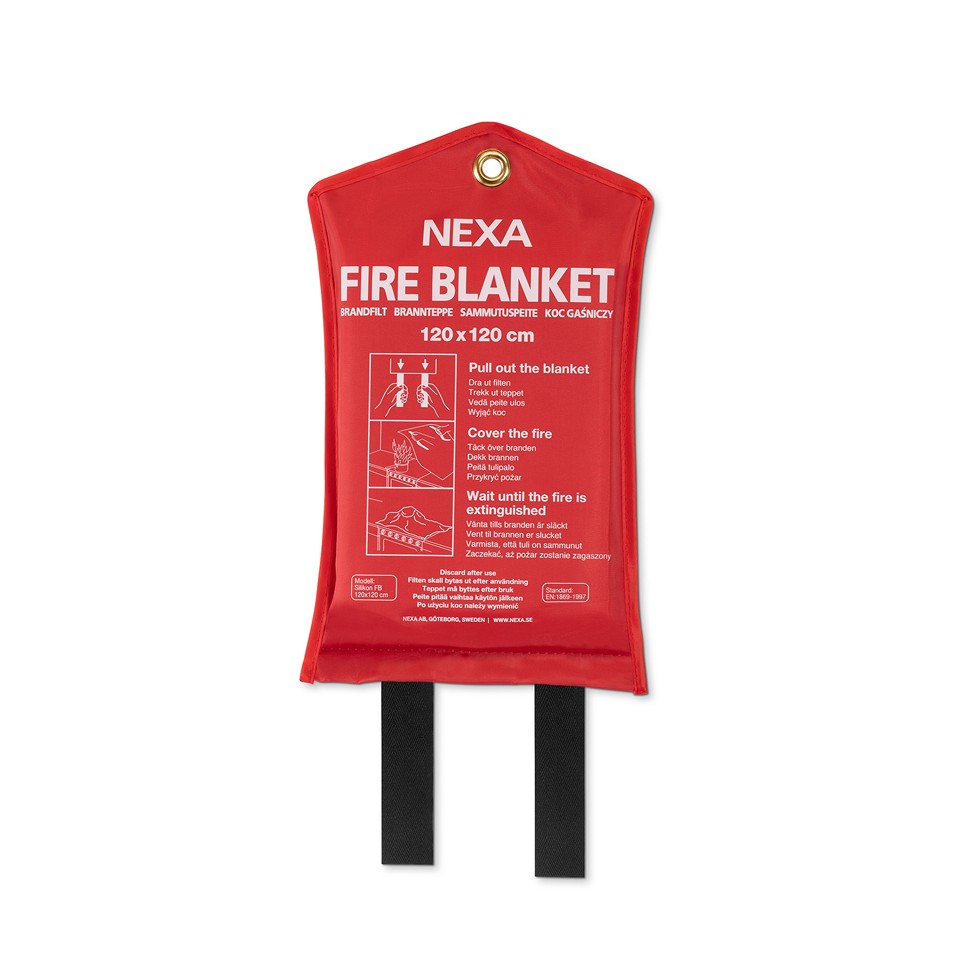 Nexa Brandfilt Silikon FBS-120 120x120cm Röd