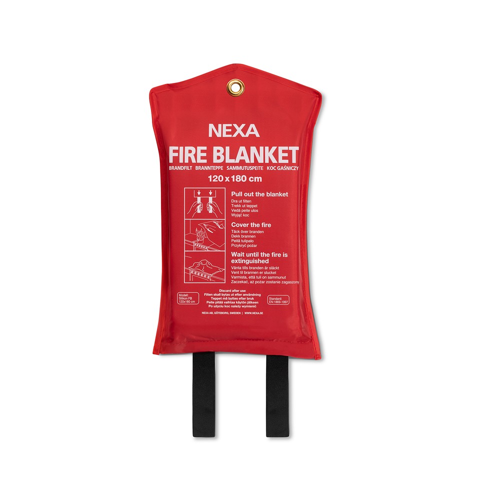 Nexa Brandfilt Silikon FBS-180 180x120cm Röd