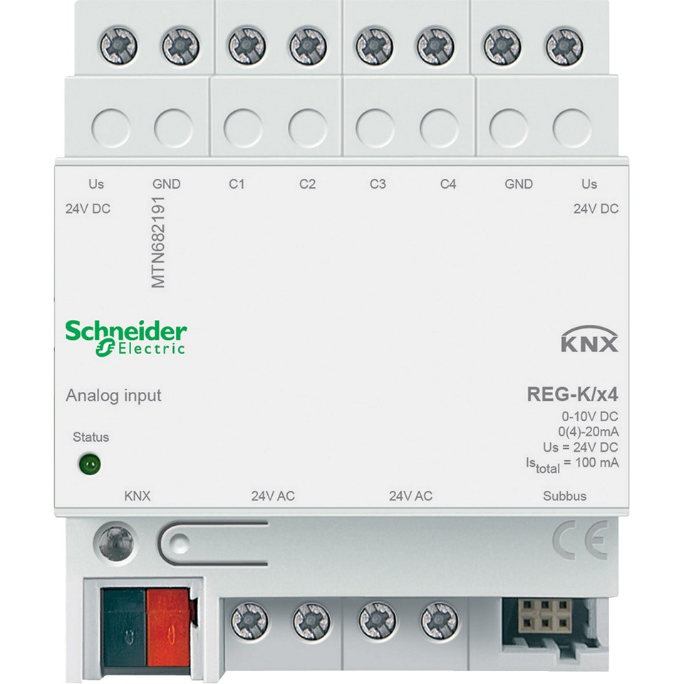 Schneider KNX Analogingång 4-kanaler DIN