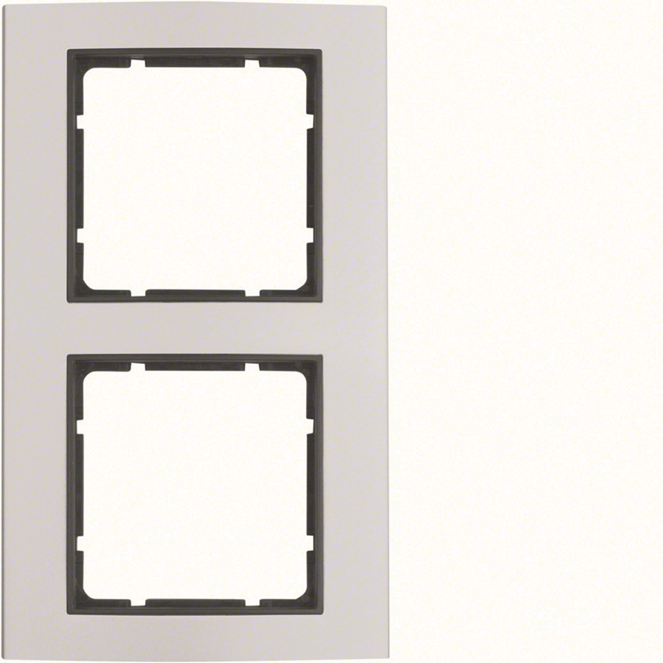 Berker B.3 kombinationsram 2-fack aluminium/antracit