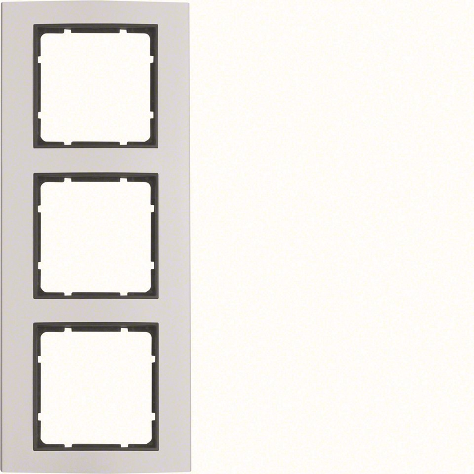 Berker B.3 kombinationsram 3-fack aluminium/antracit