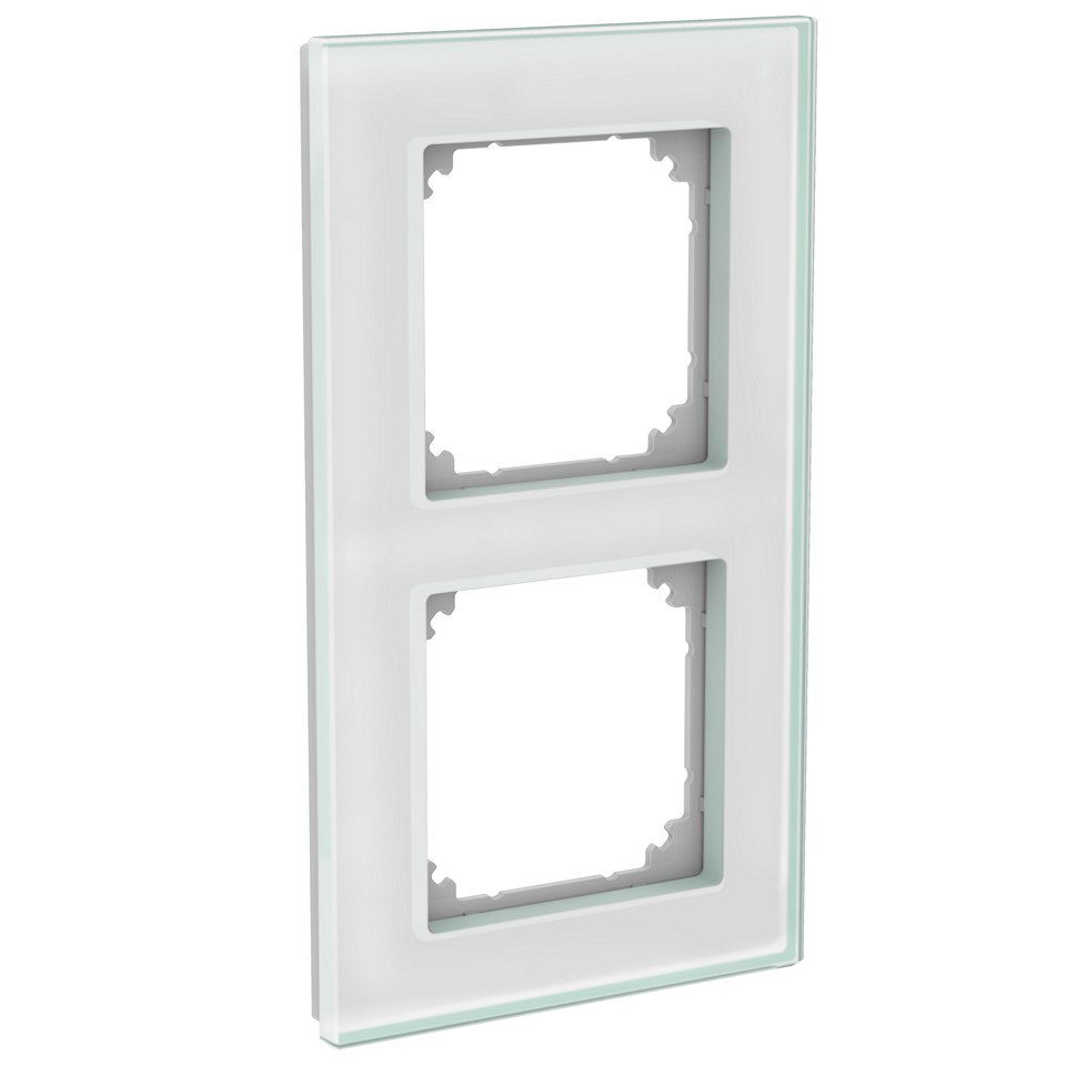 Schneider Exxact Solid Ram 2-fack Glas Kristallvit