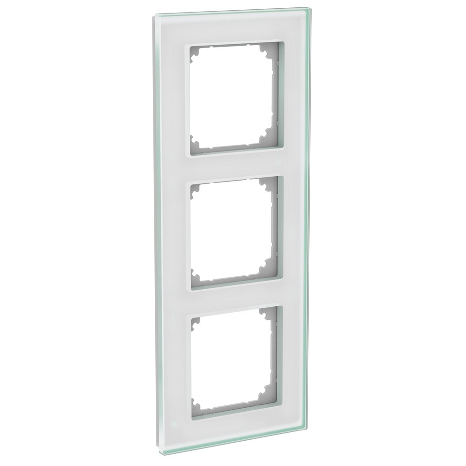 Schneider Exxact Solid Ram 3-fack Glas Kristallvit