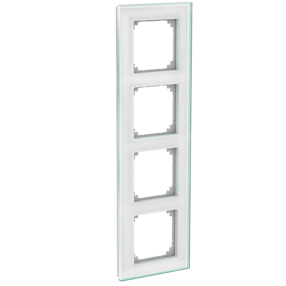 Schneider Exxact Solid Ram 4-fack Glas Kristallvit