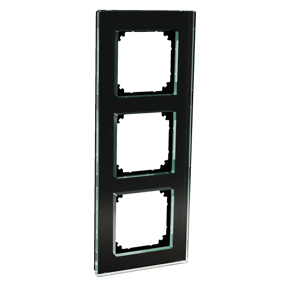 Schneider Exxact Ram 3-fack glas Solid Svart