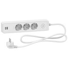 Schneider Unica Grenuttag 3-vgs+2xUSB