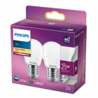 Philips LED Frostad Klot 2,2W (25W) E27 2700K 2-pack