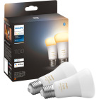 Philips Hue White Ambiance A60 8W E27 2-pack