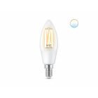 WiZ LED White Filament Klar Kron 4,9W (40W) E14 WiFi