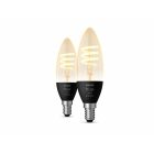 Philips Hue Kron Filament White Ambiance 4,5W 470lm 2100K 2-pack