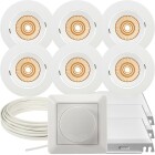 Namron Alfa Reflektor Tune LED Downlightpaket 6-pack