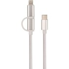 J&amp;EL Laddkabel USB-C till USB-C + Lightning 1m