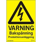 Skylt Bakspnning Produktionsanlggning