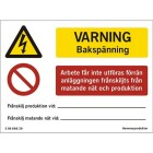 Dekal Varning Bakspnning A6