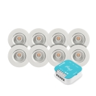 Namron Alfa Eco Downlight 8W 8-pack + Plejd