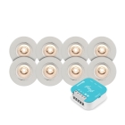 Namron Alfa Eco Downlight Tune 8W 8-pack + Plejd