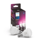 Philips Hue Luster WCA E14 5.1W 2-Pack kan du integrera dina minsta lampor och armaturer i ditt smarta Philips Hue belysningssystem!