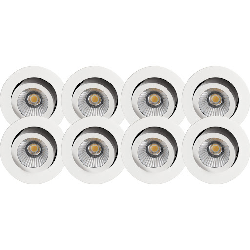 Namron Alfa LED Reflektor Downlight 10W Matt vit 8-pack