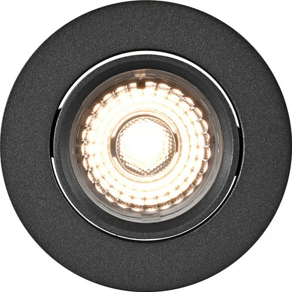 Namron Alfa 360-tilt Downlight WarmDim 8W matt svart