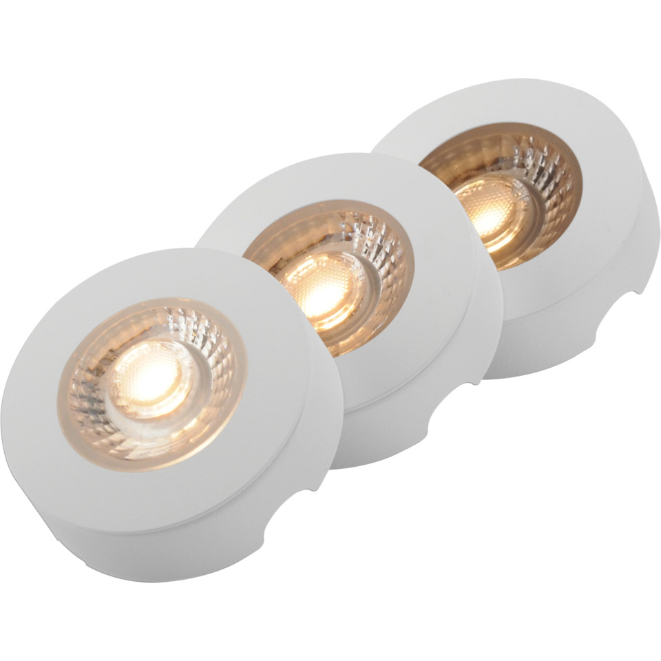 Namron Skåpbelysning LED Spot 3W Vit 3-pack