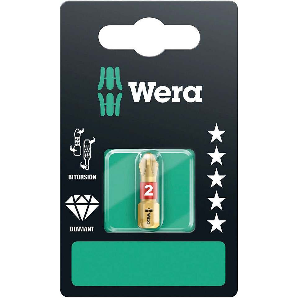 Wera 851/1 BDC SB Bits PH 2 x 25 mm