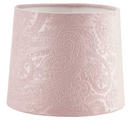 Oriva Paisley Sammet Lampskärm 20cm Rosa