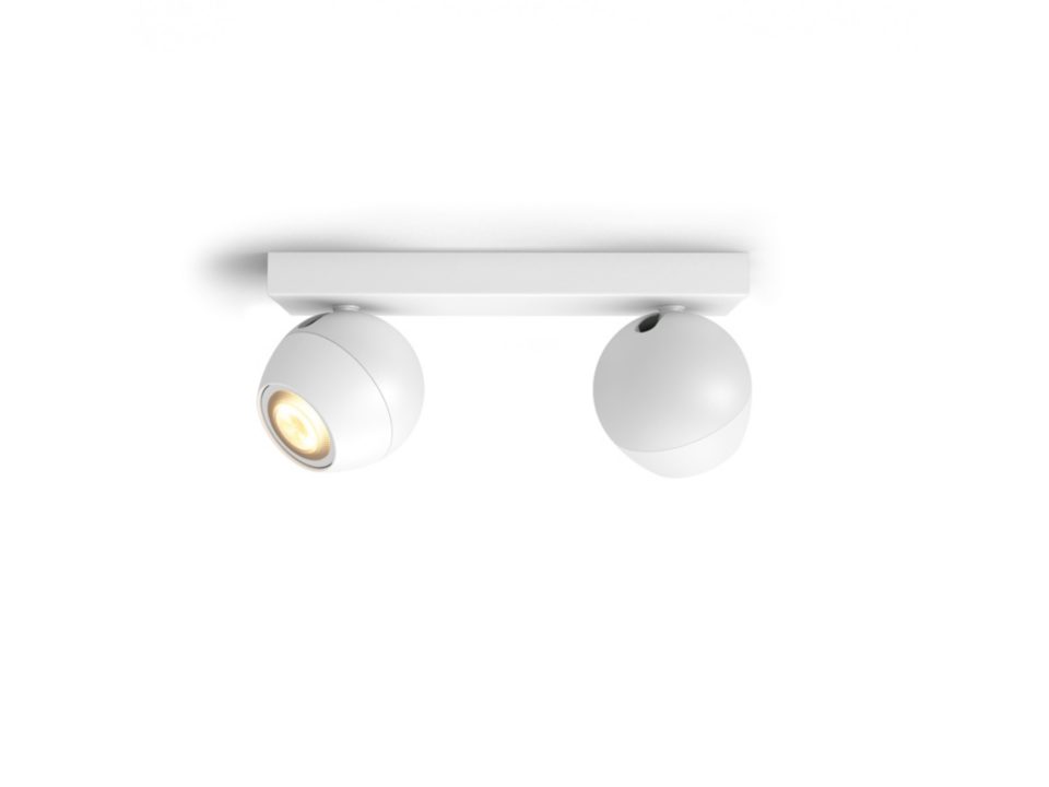 Philips Hue Buckram 2L Taklampa inkl. Dimmerswitch Vit