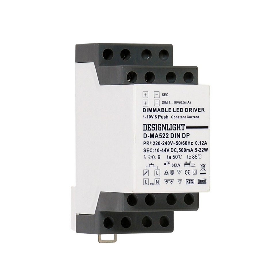 Designlight D-MA522-DINDP LED-driver 5-22W 500mA