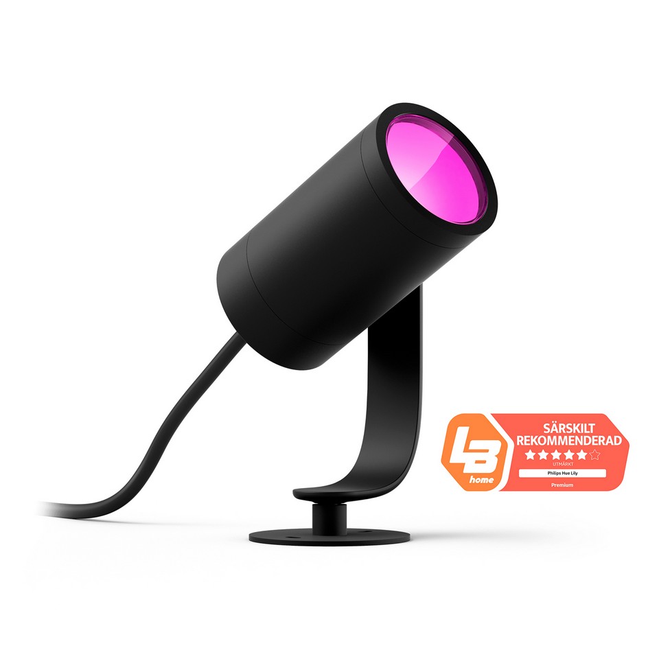 Philips Hue Lily Outdoor Spotlight Utökningsenhet 1x8W Svart