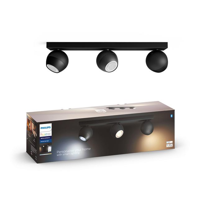 Philips Hue Buckram 3L Taklampa inkl. Dimmerswitch Svart