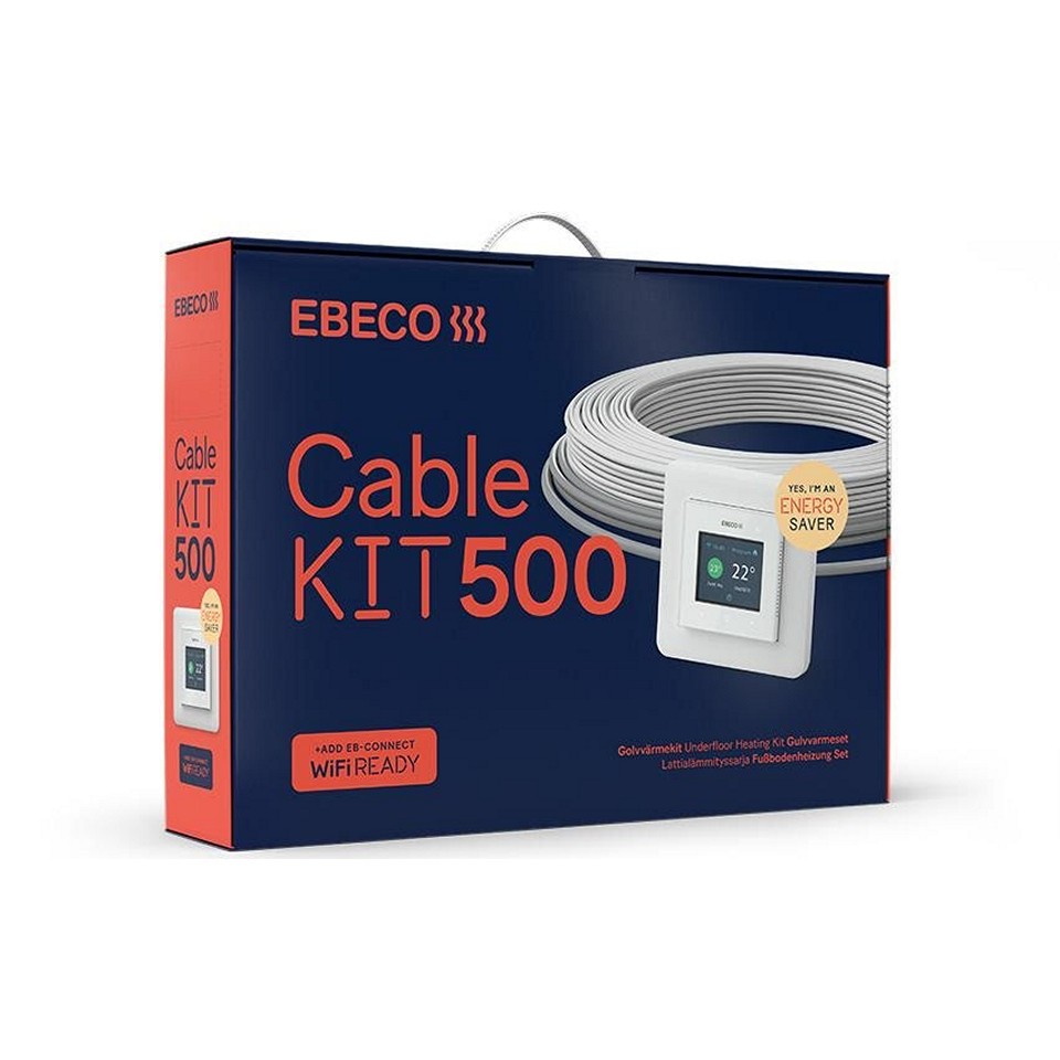 Ebeco Cable Kit 500 150W 13,5m 1,35m² inkl. termostat