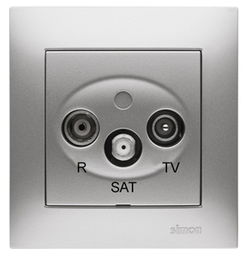 Kontakt Simon 54 Premium Antennuttag Sat uttag med slututtag