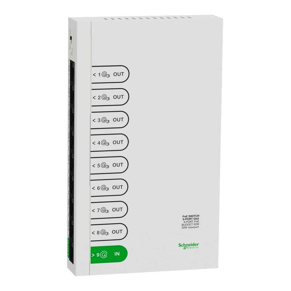 Schneider Electric Schneider Switch 8-portars Resi9 PoE+