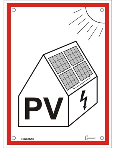 Hammarprodukter Skylt för solcellsanläggningar