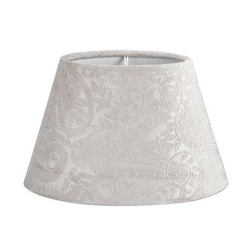 Oriva Paisley Sammet Oval Lampskärm 22cm Grå