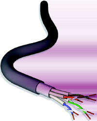 Deltaco F/FTP Cat6a Löpmeter Installationkabel Vit (TP-51)