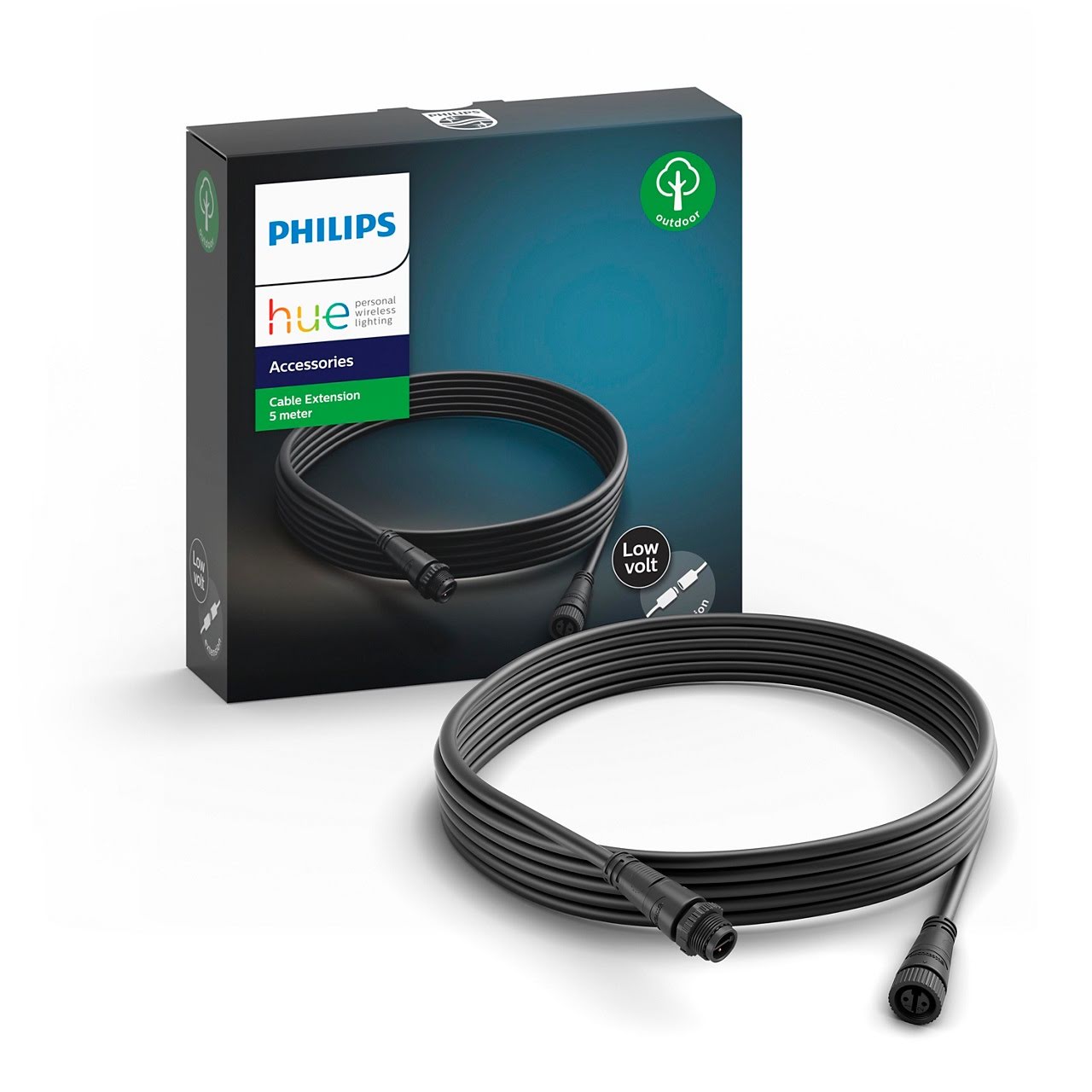 Philips Hue Outdoor Förlängningkabel 5m Lågvolt Svart